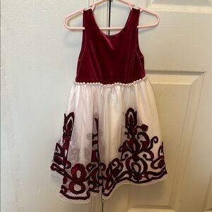 American Princess Burgundy and White Formal Dress